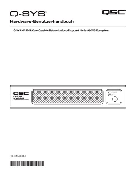 qsc nv32h manual.